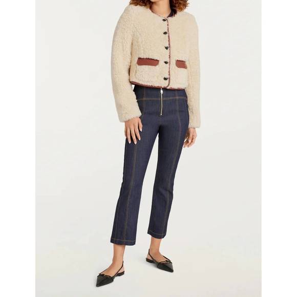 CINQ A SEPT Jackets & Blazers - NEW CINQ A SEPT naia jacket in ivory/mahogany